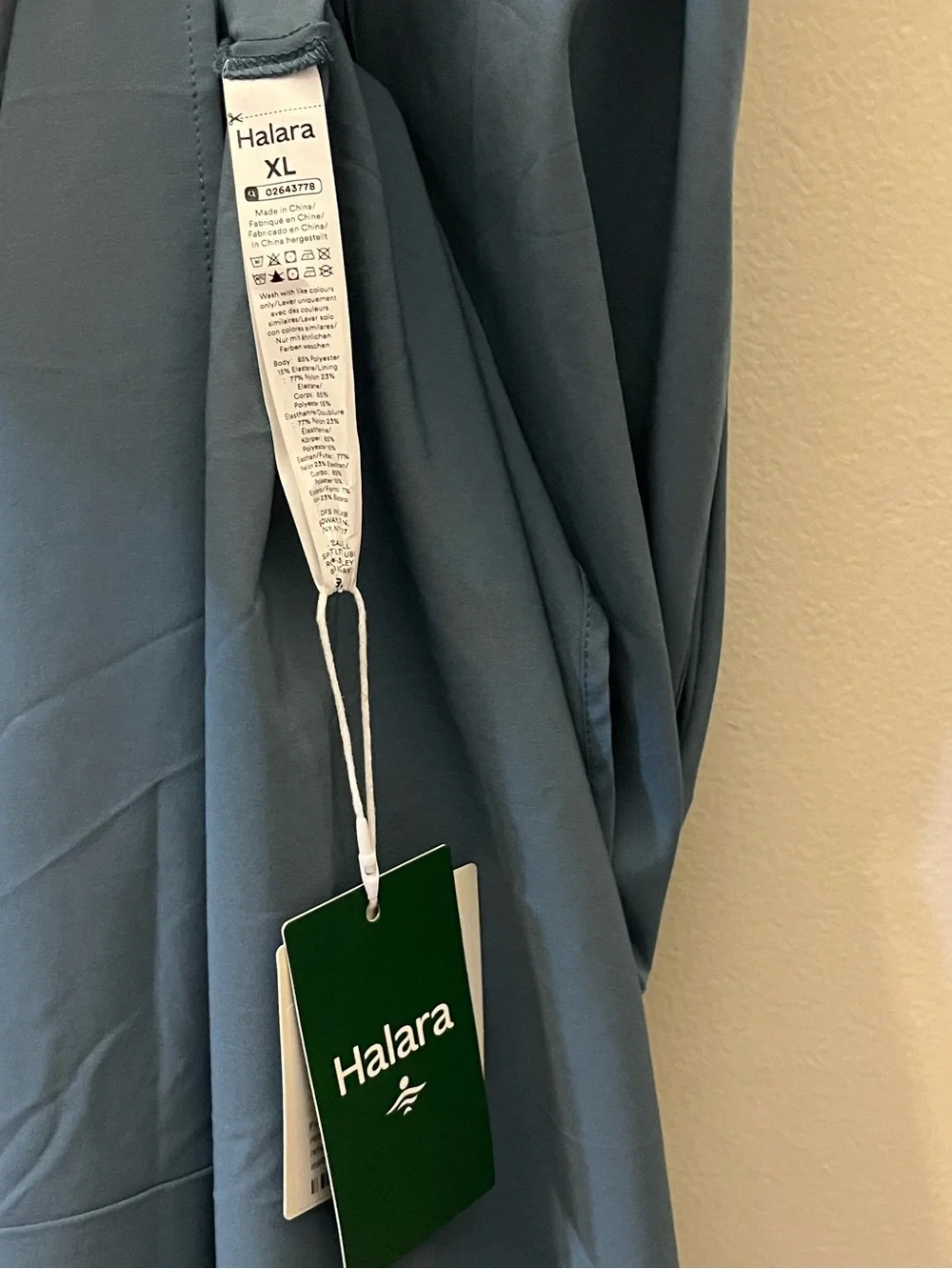 NWT HALARA Breezeful Racerback Pocket High-Low Flowy MIDI Sport Dress Stone Blue - Picture 5 of 11